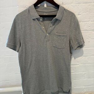 J. Crew Stretch Pique Grey Polo